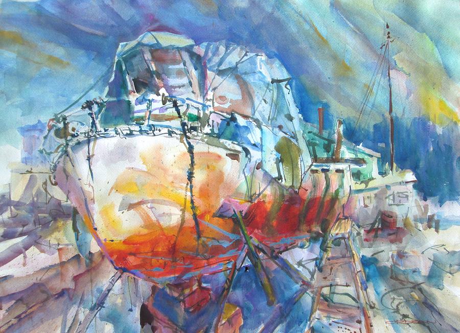 Christos Boat Painting by Jackson Ordean