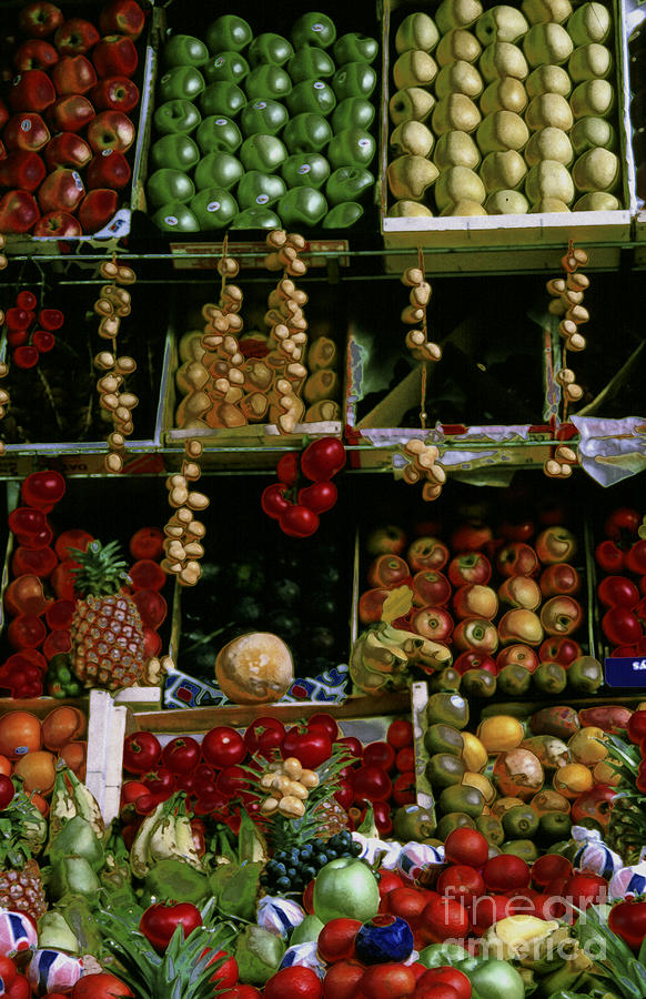 Glowing Fruit in a Parisian Stand Photograph by Tom Wurl