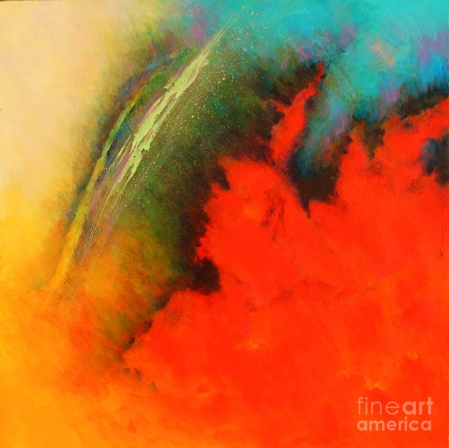 Fantasies In Space series painting. Chromatic Vibrations Painting by Robert Birkenes