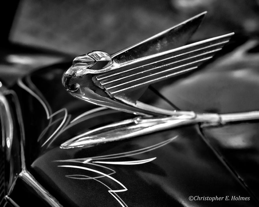 Chrome Wings - BW Photograph by Christopher Holmes