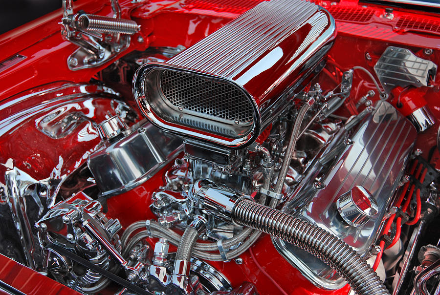 Chromed V8 Motor Photograph by HarriesAD