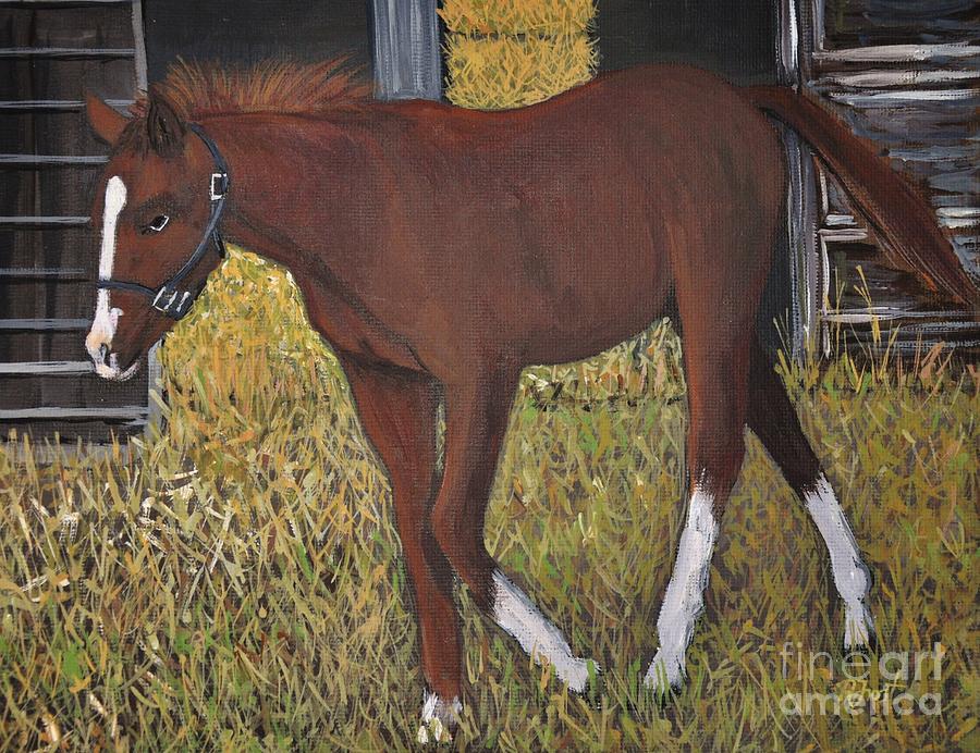 Horse Painting - Chronoflights Home by Reb Frost