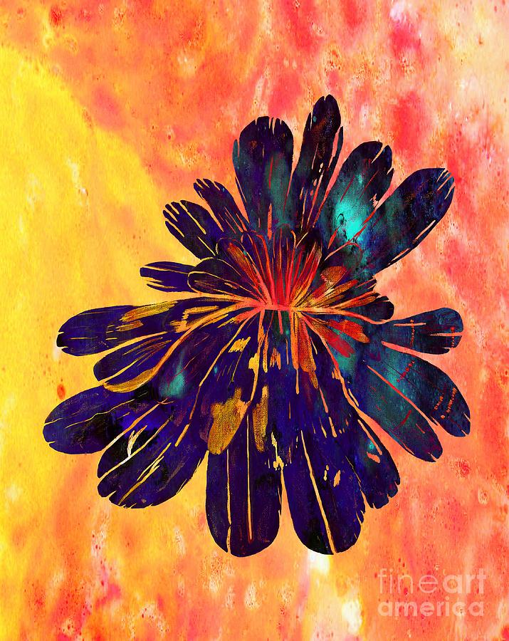 Chrysanthemum Stone Painting - Chrysanthemum Stone Abstract 2 by Barbara A Griffin