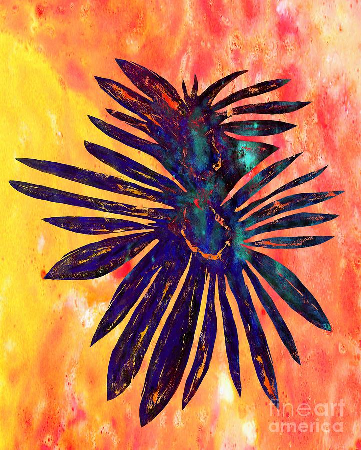 Chrysanthemum Stone Painting - Chrysanthemum Stone Abstract 3 by Barbara A Griffin