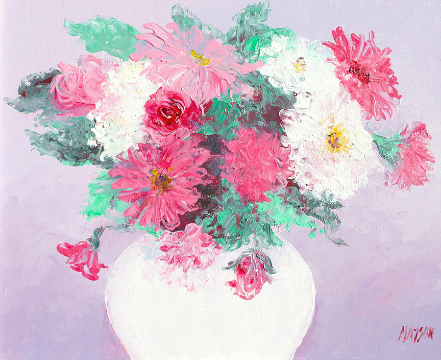 Chrysanthemums Painting by Jan Matson