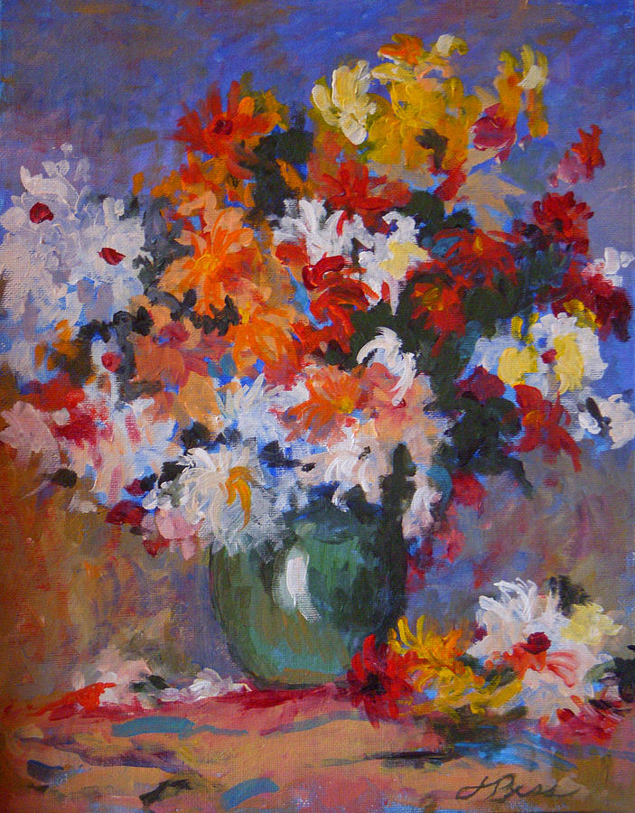 Chrysanthemums Painting by Judy Bess | Fine Art America