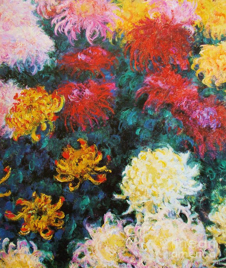 Chrysanthemums Painting by Robert Prusso jr