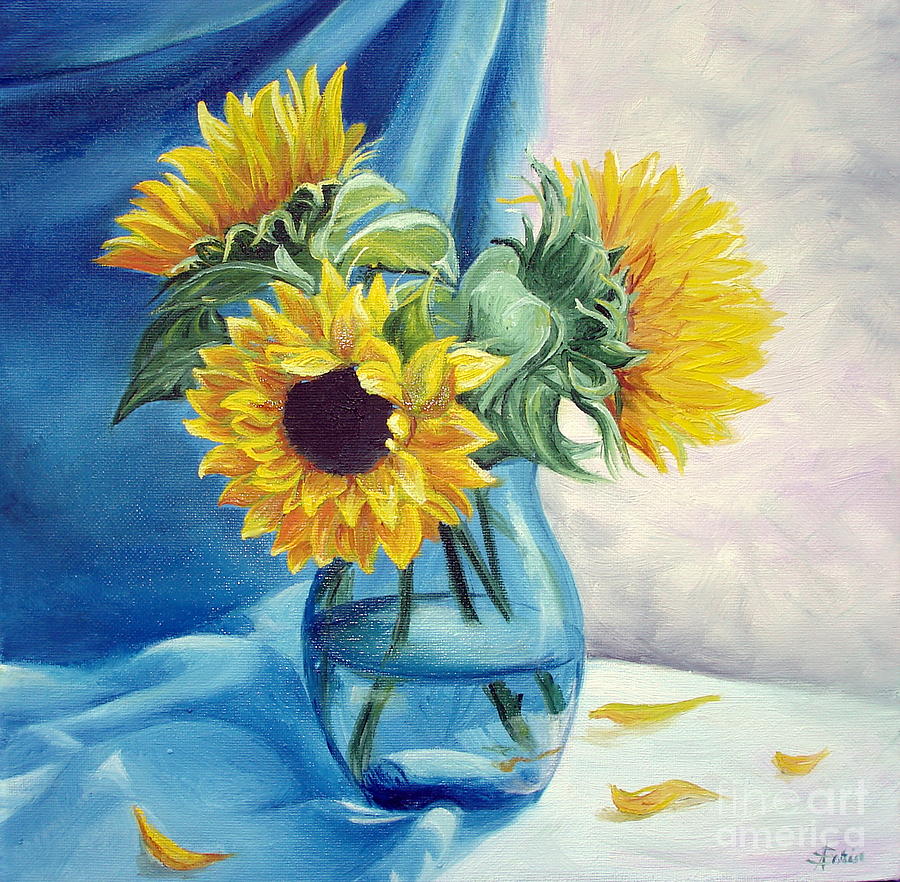 Chrysanthemums Painting by Sorin Apostolescu