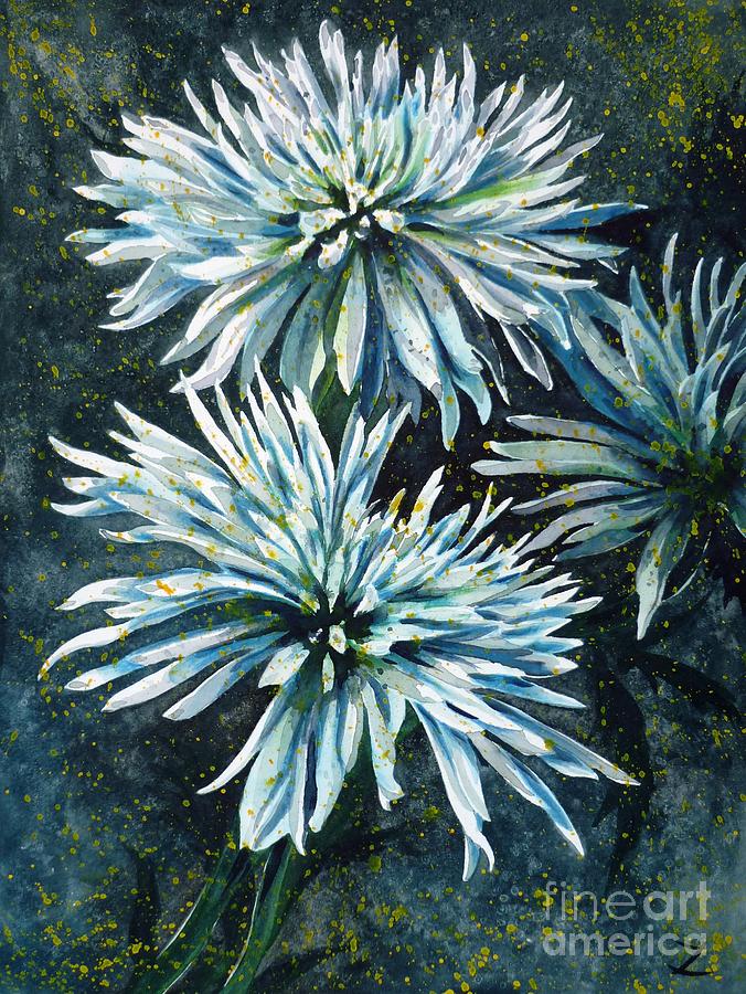 Chrysanthemums Painting by Zaira Dzhaubaeva