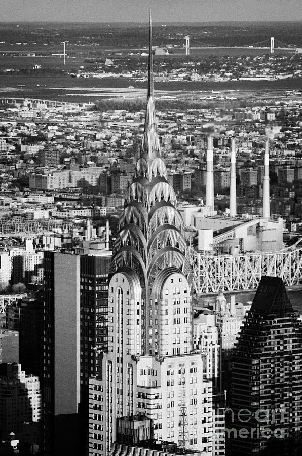 Winter Photograph - Chrysler art deco building new york city usa by Joe Fox