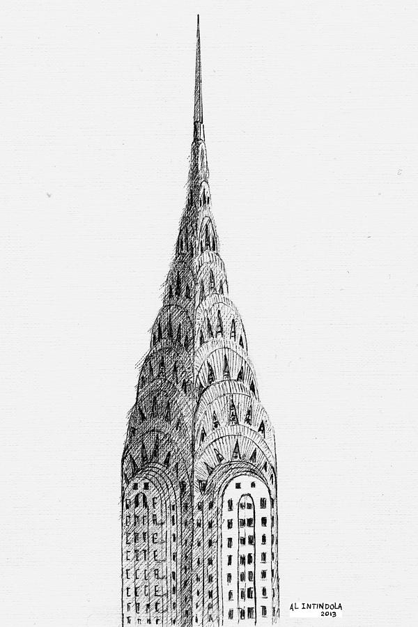 Chrysler Building Drawing By Al Intindola