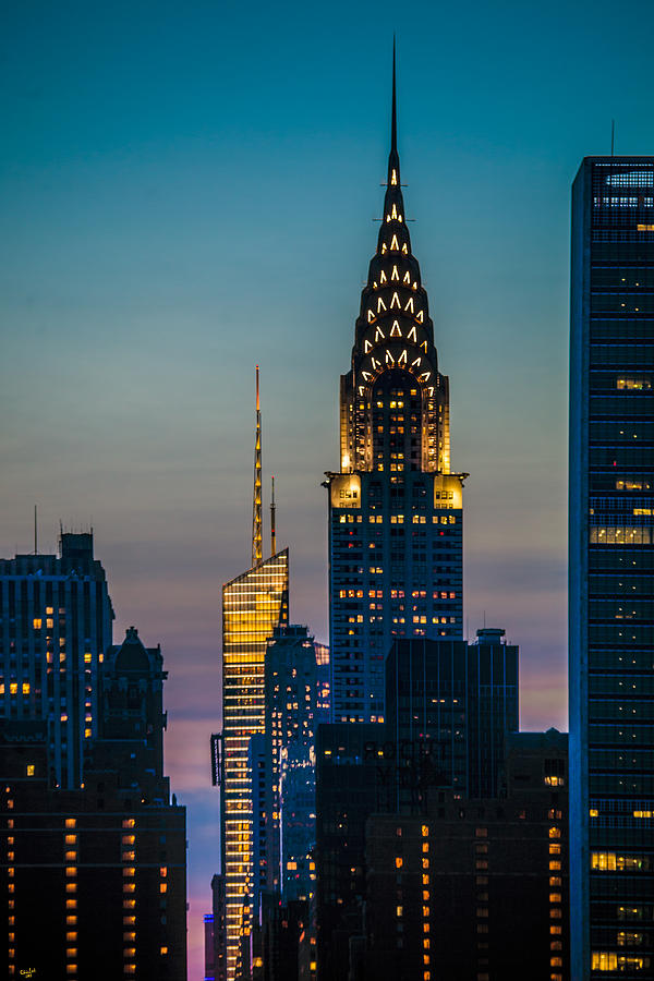 Chrysler Building At Sunset Photograph by Chris Lord