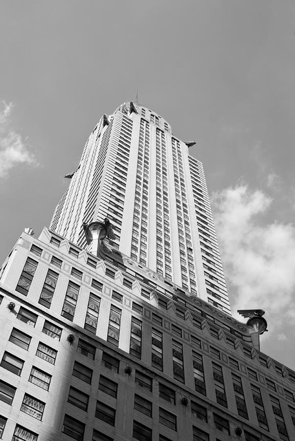 Chrysler Building in Black and White Photograph by Michael Dorn
