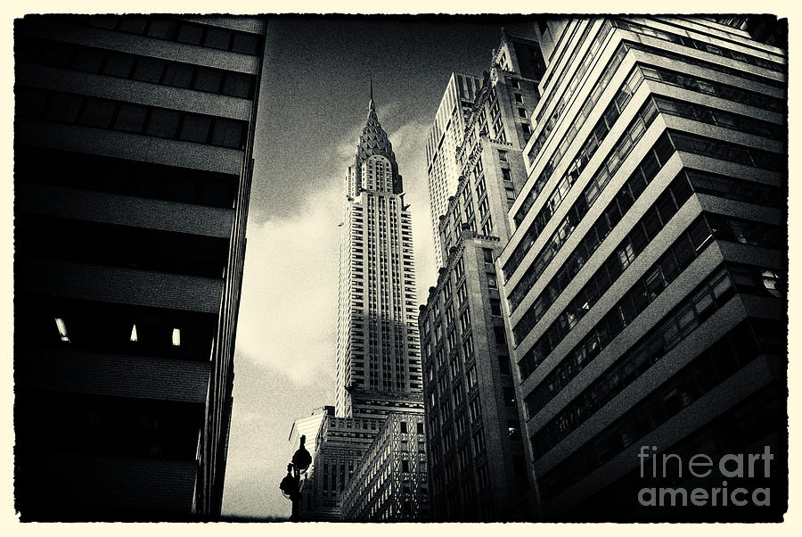 Vintage Photograph - Chrysler Building New York City by Sabine Jacobs