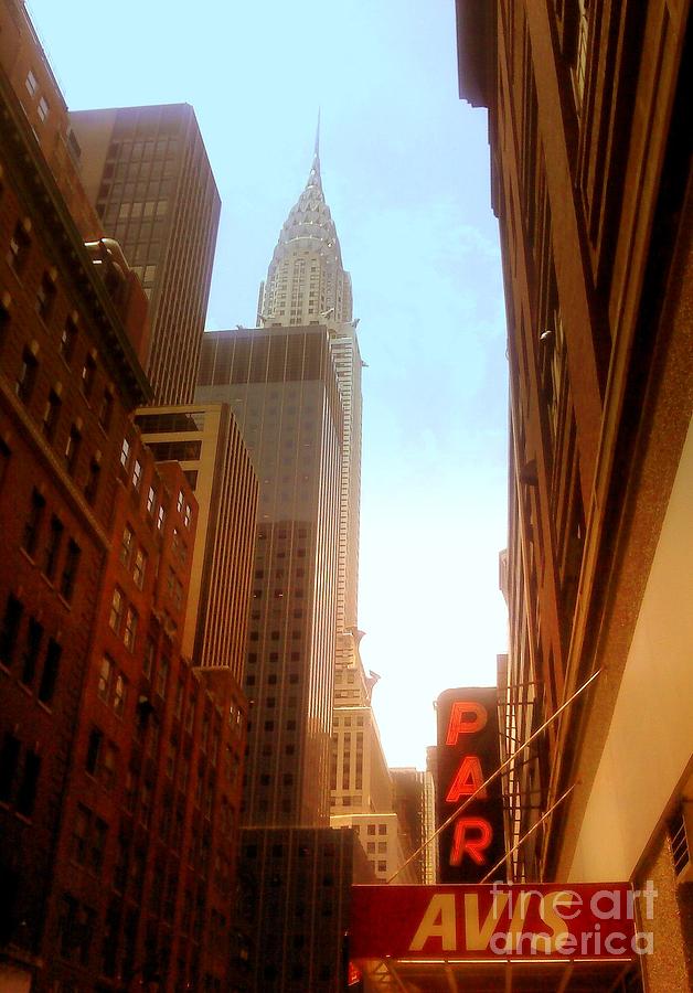 Chrysler Building Rises Above New York City Canyons Photograph by Miriam Danar