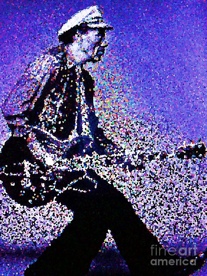 Chuck Berry Rocks Abstract Painting by Saundra Myles
