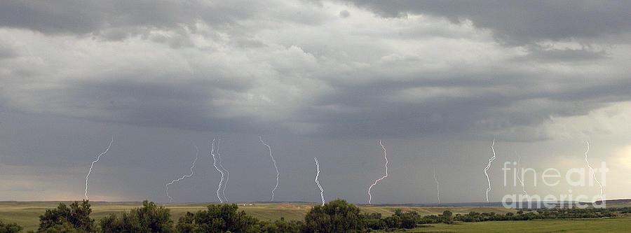 Chugwater Lightning Photograph by J L Woody Wooden