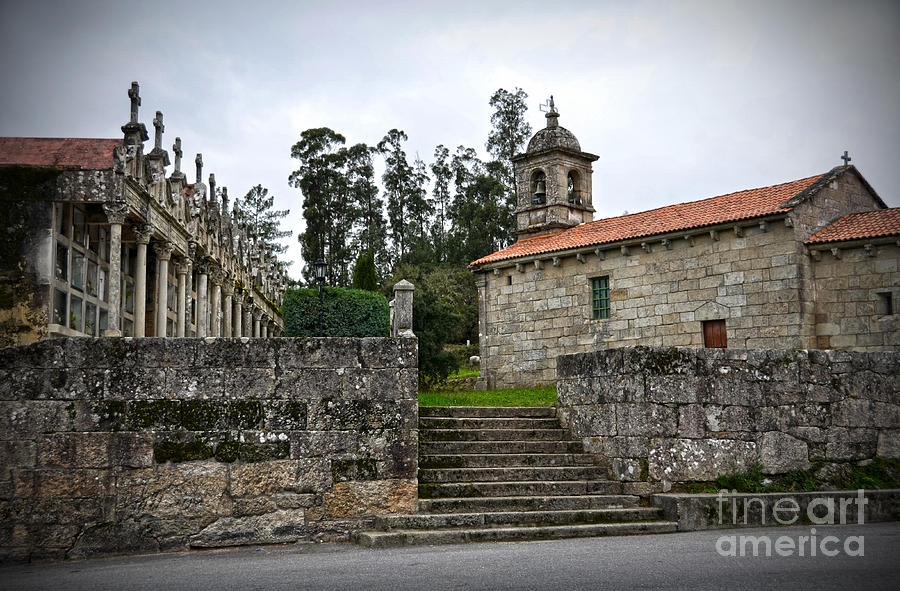 Flower Photograph - Church And Cemetery In A Small Village In Galicia by RicardMN Photography