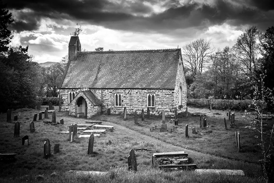 Church Photograph - church and cemetery near Llyn Tegid by Ralf Kaiser