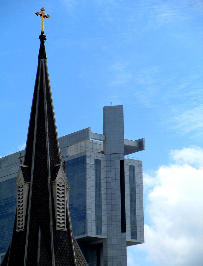 Charlotte Photograph - Church And State by Randall Weidner
