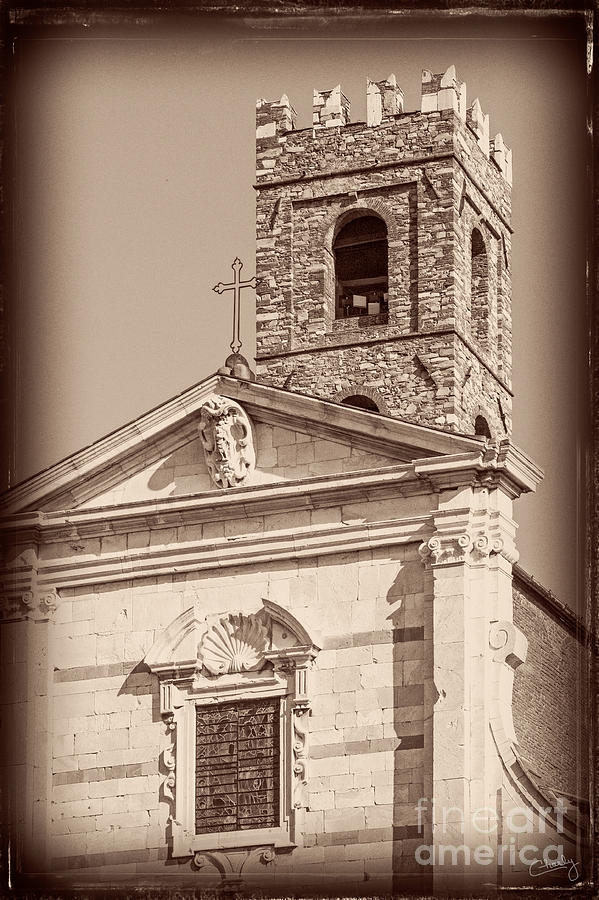 Church and Tower closeup Photograph by Prints of Italy