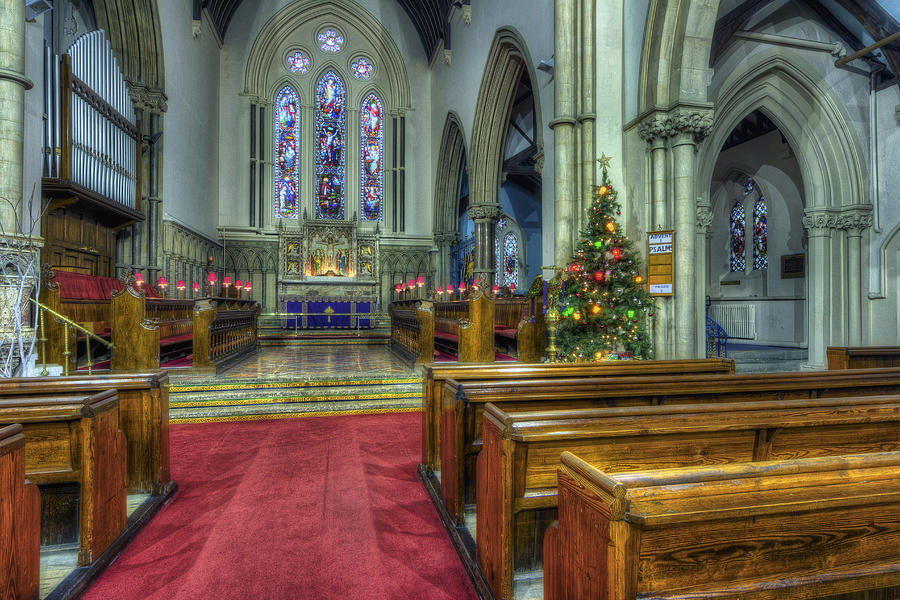Church at Christmas v3 Photograph by Ian Mitchell