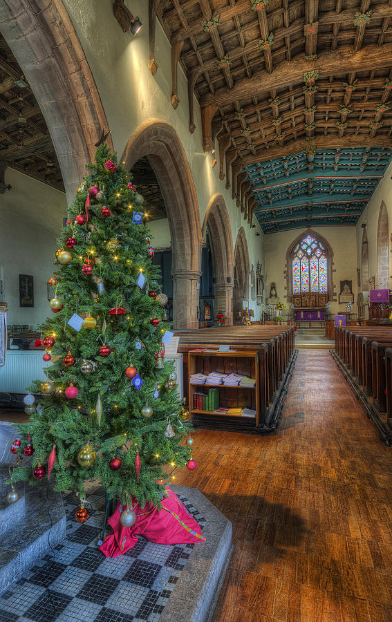 Church at Christmas v5 Photograph by Ian Mitchell