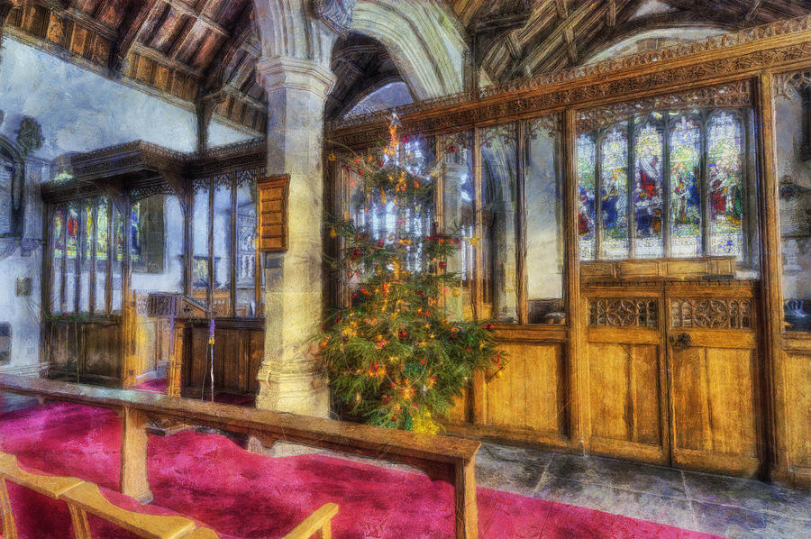 Church at Christmas v9 Photograph by Ian Mitchell