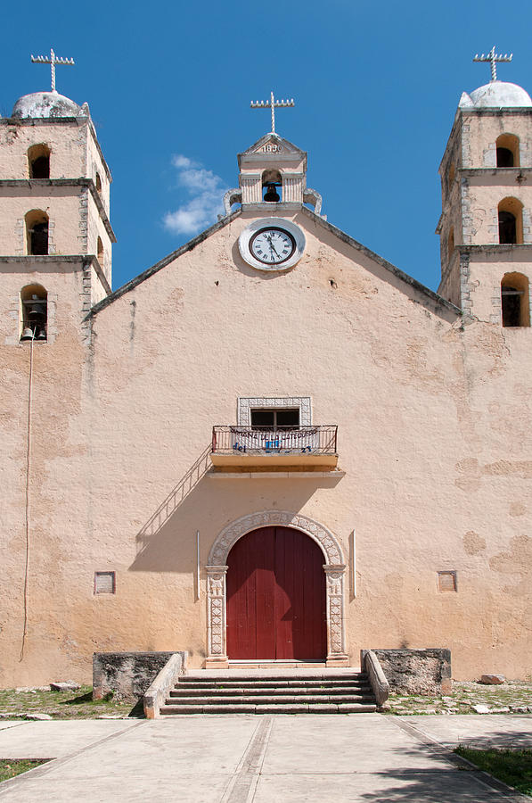 Church at Hoctun Yucatan Digital Art by Carol Ailles