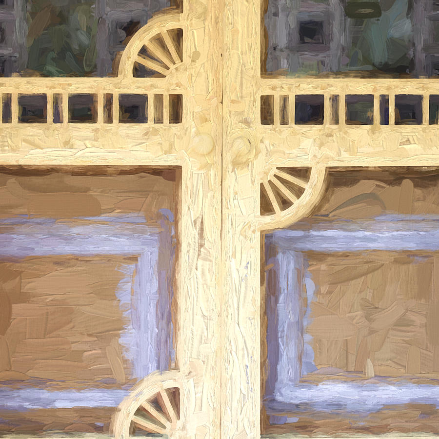 Cottage Photograph - Church Camp House Detail Painterly Series 10 by Carol Leigh