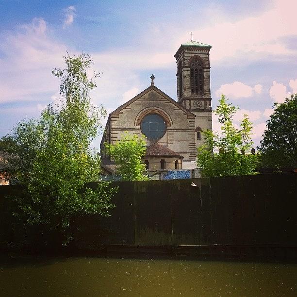 Canal Photograph - #church #canal #waterways #oxford by Philip Murphy