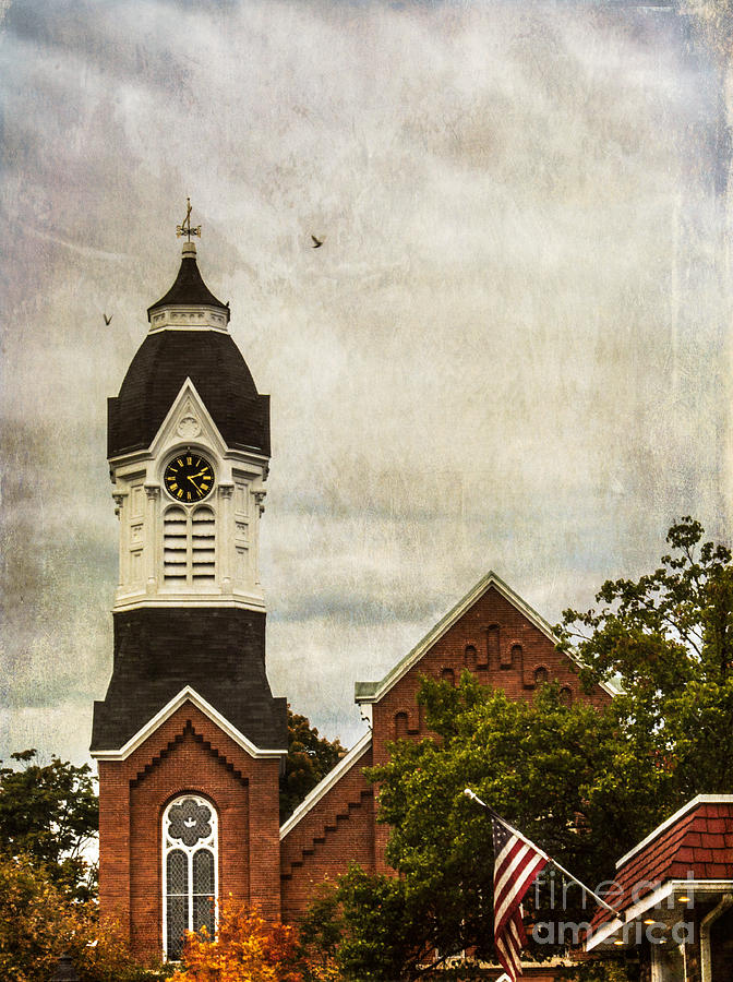 Church Clock Tower Photograph by Arlene Carmel