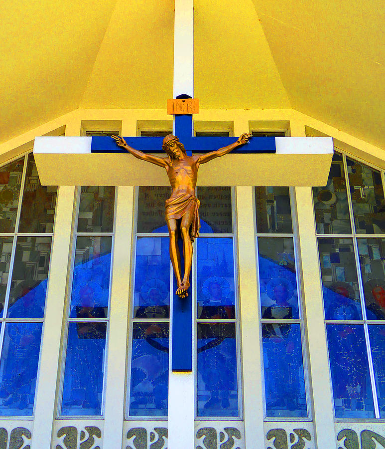 Church Crucifix Photograph by Laurie Tsemak