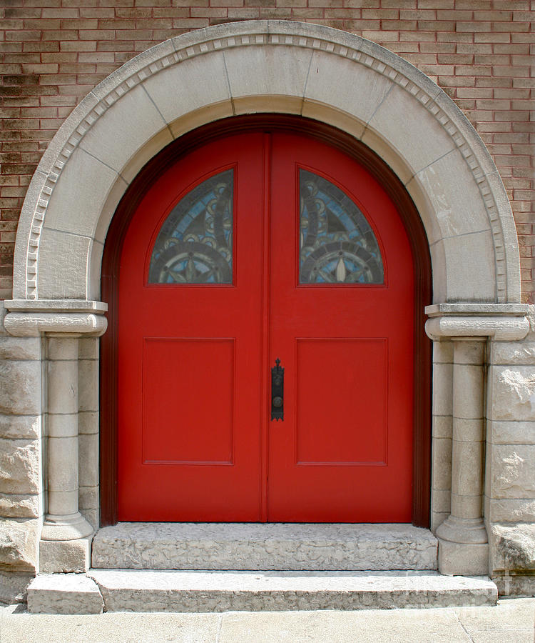 Church Door Photograph by Karen Adams