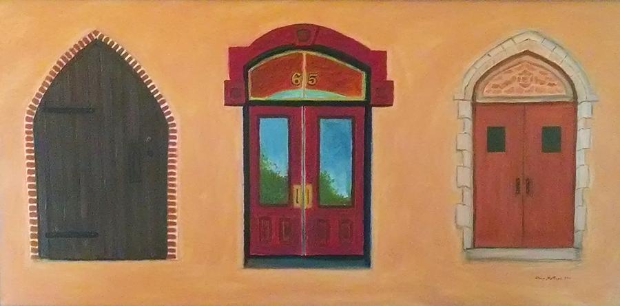 Church Doors Painting by Stacy C Bottoms