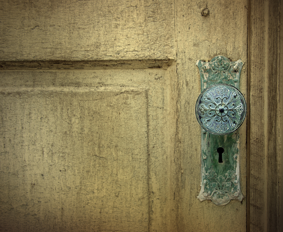 Presbyterian Church Photograph - Antique Door Knob by Steven Michael