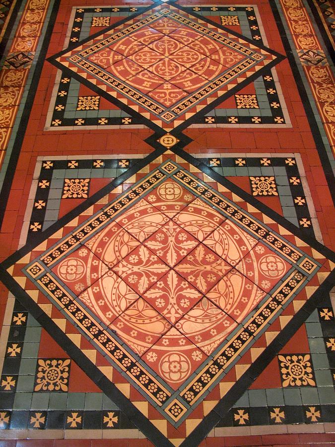 Church Aisle Diamond Pattern Floor Photograph