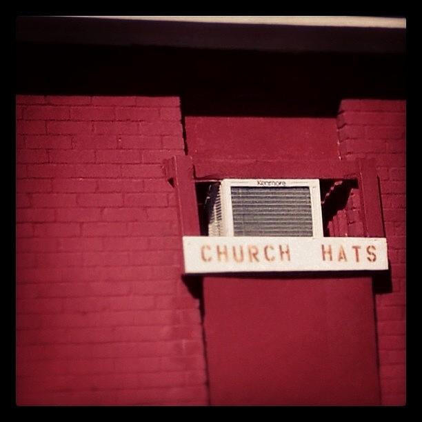 Hat Photograph - Church Hats!  #church #hats #sign by Deana Graham