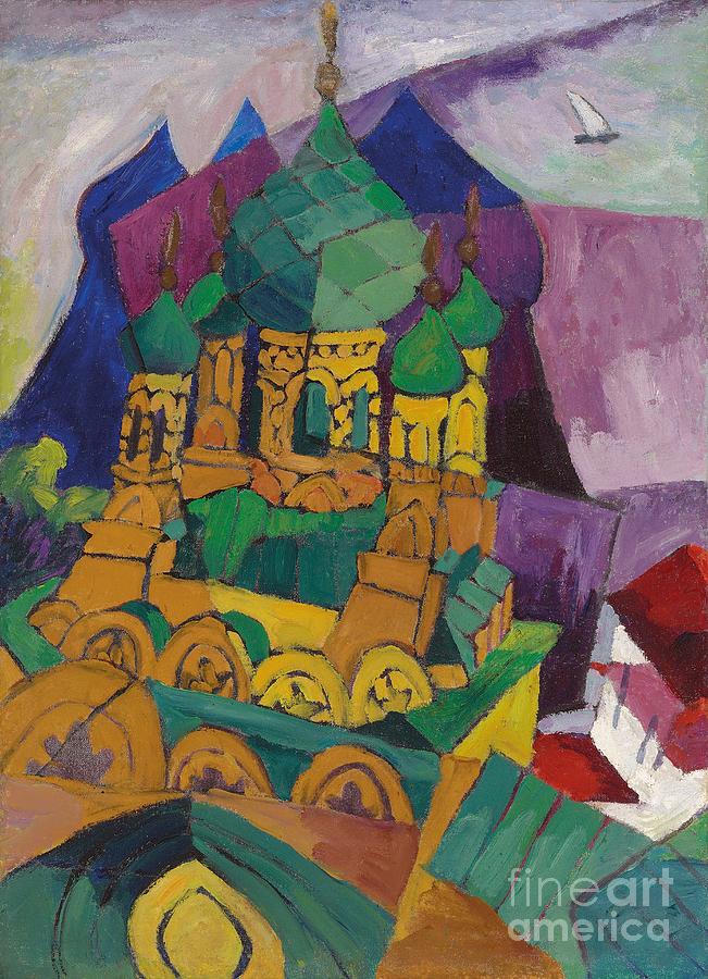 Abstract Painting - Church in Alupka by Aristarkh Vasilievic Lentulov