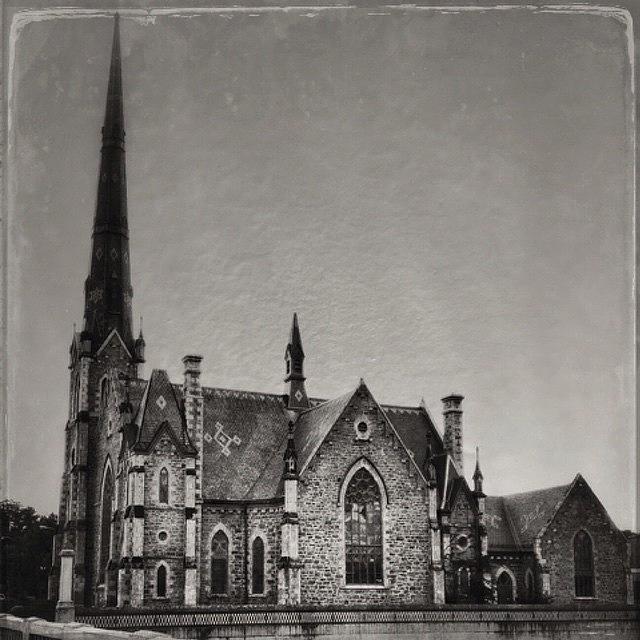 Blackandwhite Photograph - Church In Cambridge, Ontario! #church by Eduardo Tavares