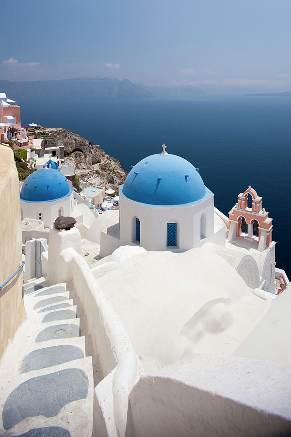 Church In Oia, Santorini, Greece by David Clapp