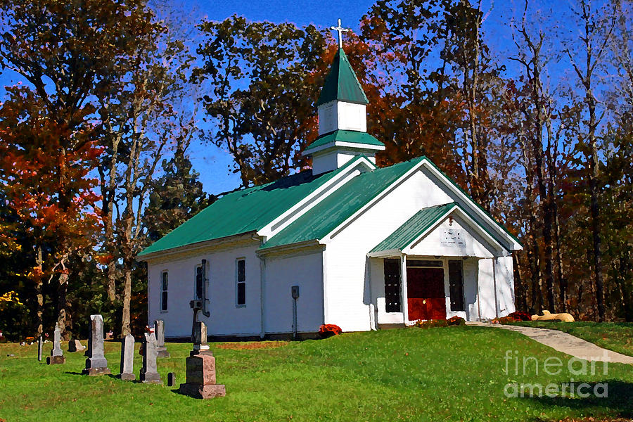Church in the Hills Photograph by Karen Adams