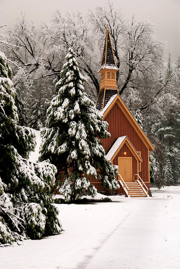 Church in the Snow II Photograph by Daniel Woodrum