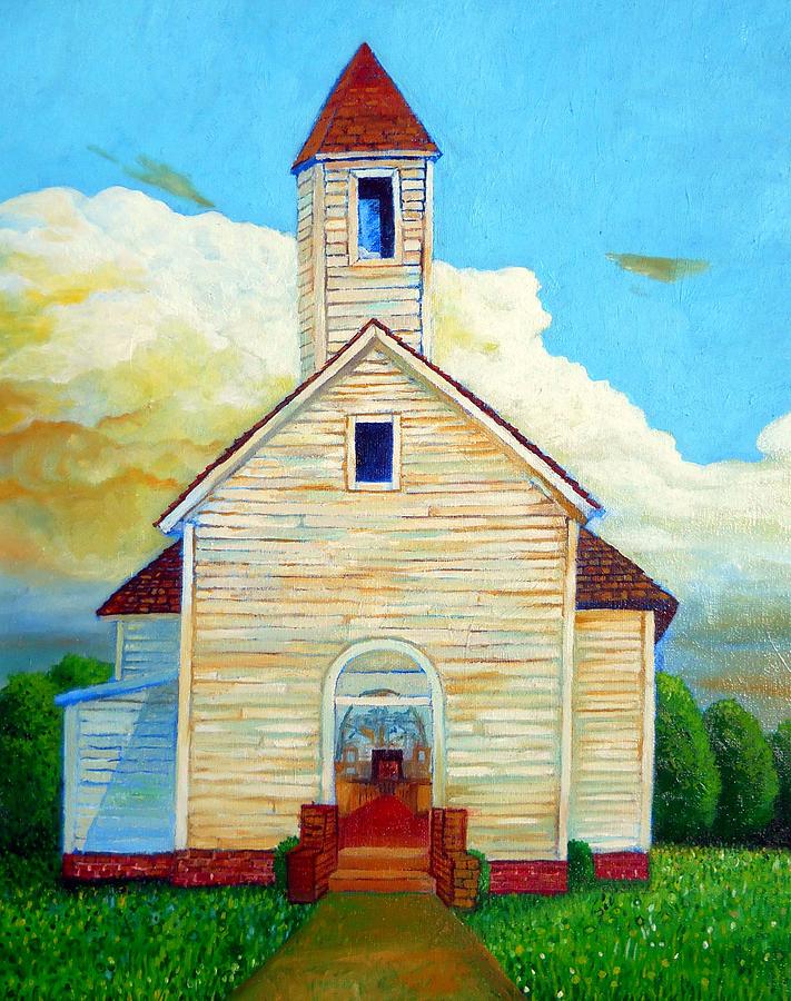 Church in the Woods Painting by Joe Roache