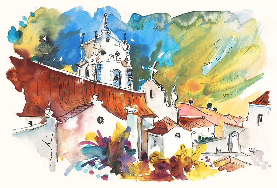 Church in Vila do Bospo in Portugal Painting by Miki De Goodaboom