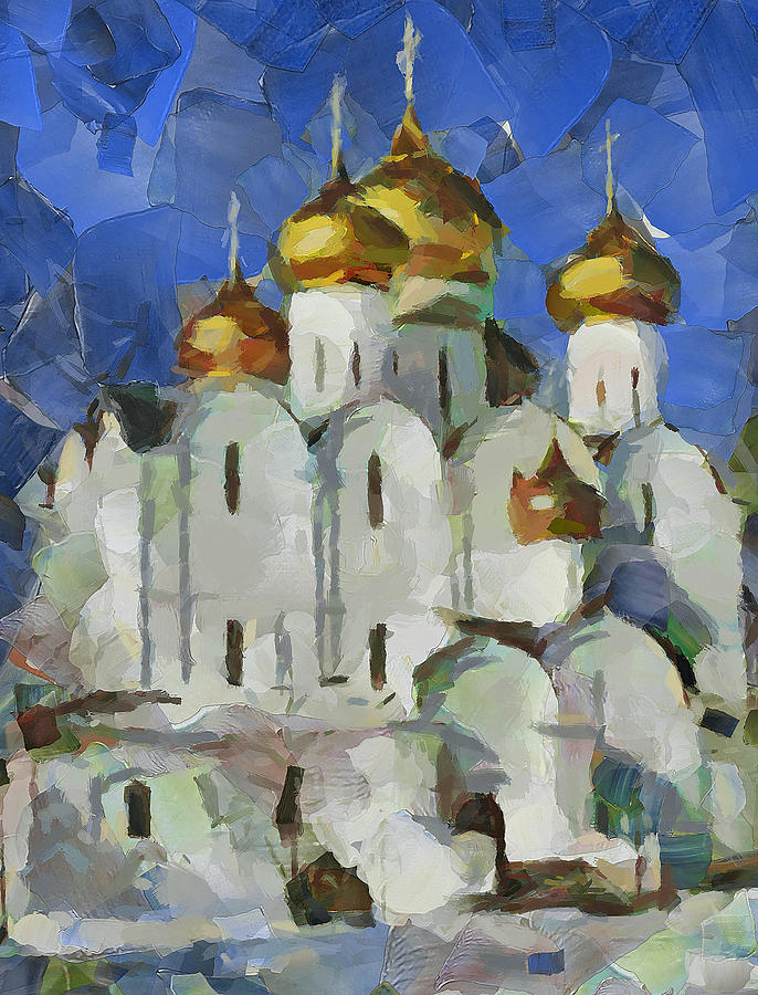 Church in Winter 5 Digital Art by Yury Malkov