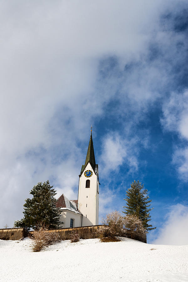 Church in winter Hirschegg Kleinwalsertal Austria Europe Photograph by Matthias Hauser