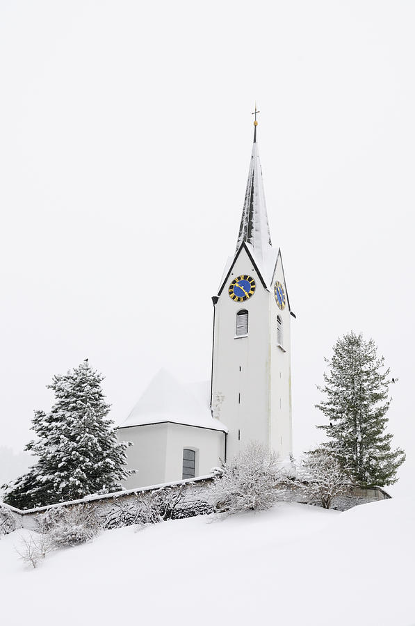 Church in winter Photograph by Matthias Hauser