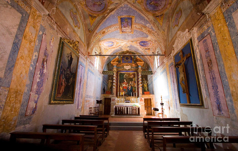Fresco Photograph - Church, Italy by Tim Holt