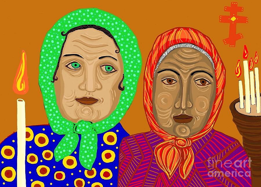 Church Ladies Digital Art by Sarah Loft - Fine Art America